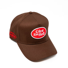 Load image into Gallery viewer, MC &quot;Give Em Hell&quot; Hat - Brown/Red
