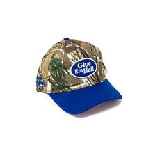Load image into Gallery viewer, MC "Give Em Hell" Hat - Camo/Blue
